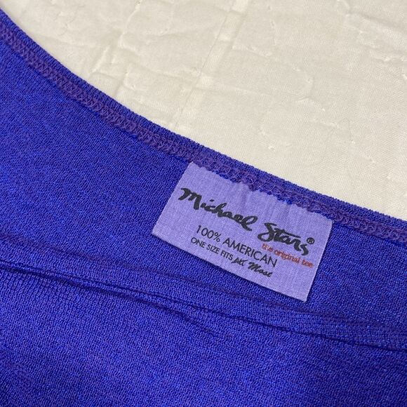 Michael Stars Vibrant Purple Tie Scoop Neck Shirt - Picture 2 of 8